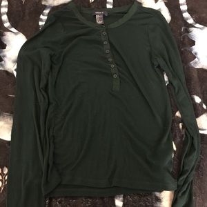 forever 21 green long sleeve top